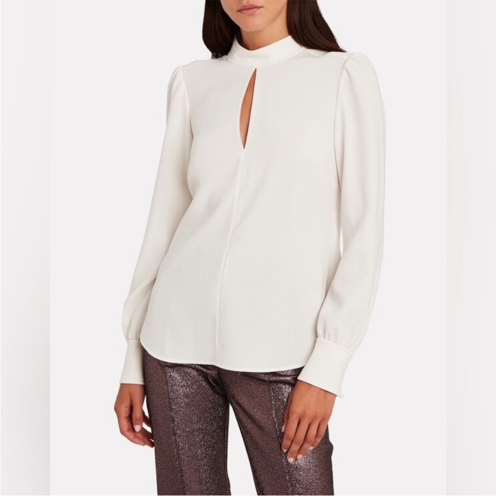 A.L.C. Marina Long-Sleeve Crepe Blouse In White 0 Women’s